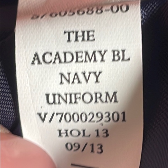 GAP Wool Blend Navy Uniform Academy Blazer with Polka Dot Lining - Picture 10 of 12